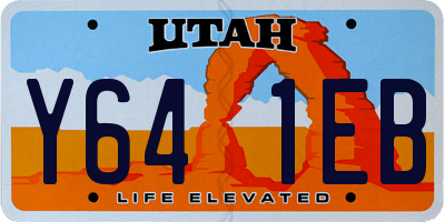 UT license plate Y641EB