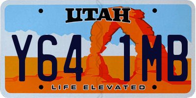 UT license plate Y641MB