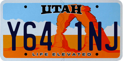 UT license plate Y641NJ