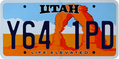 UT license plate Y641PD