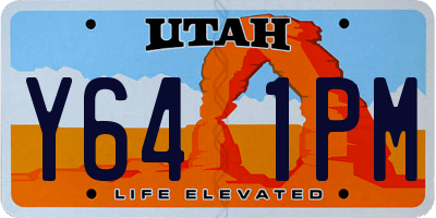 UT license plate Y641PM