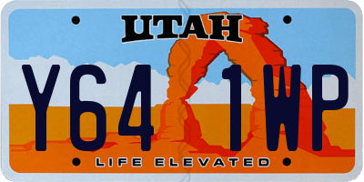 UT license plate Y641WP