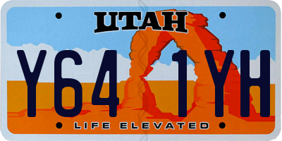 UT license plate Y641YH