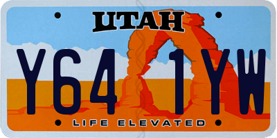 UT license plate Y641YW