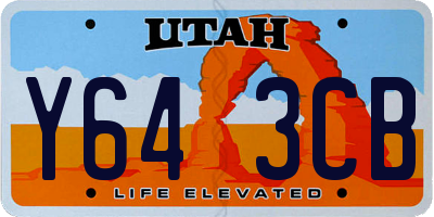 UT license plate Y643CB