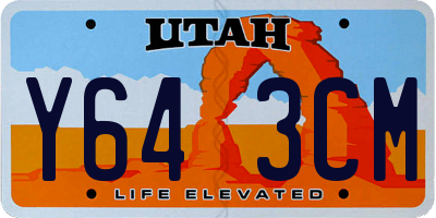 UT license plate Y643CM