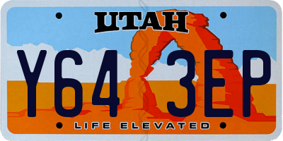 UT license plate Y643EP