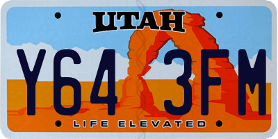 UT license plate Y643FM
