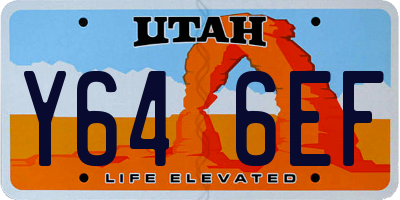 UT license plate Y646EF