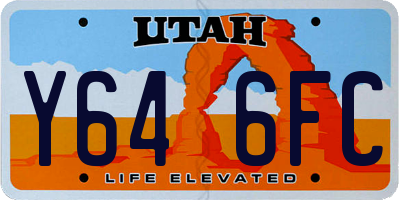 UT license plate Y646FC