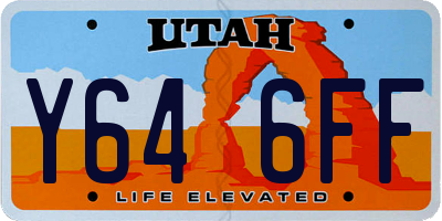 UT license plate Y646FF