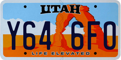 UT license plate Y646FO