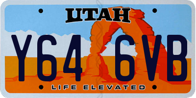 UT license plate Y646VB