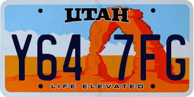 UT license plate Y647FG
