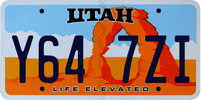 UT license plate Y647ZI