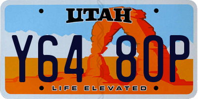 UT license plate Y648OP