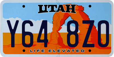UT license plate Y648ZO