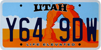 UT license plate Y649DW