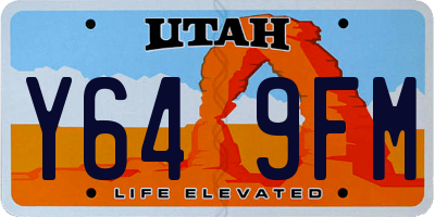 UT license plate Y649FM