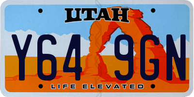 UT license plate Y649GN