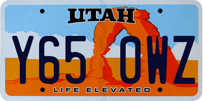 UT license plate Y650WZ