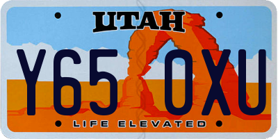UT license plate Y650XU