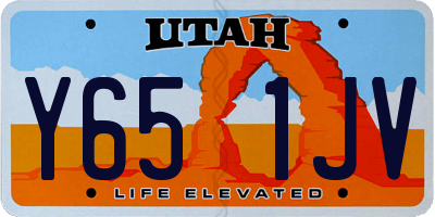 UT license plate Y651JV