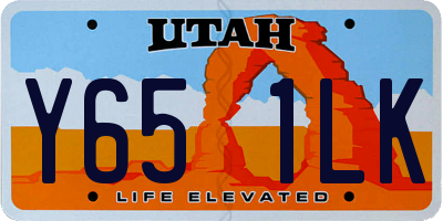 UT license plate Y651LK