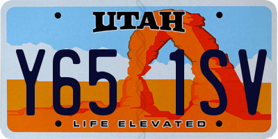 UT license plate Y651SV