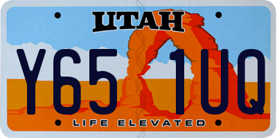 UT license plate Y651UQ