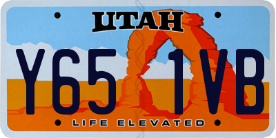 UT license plate Y651VB