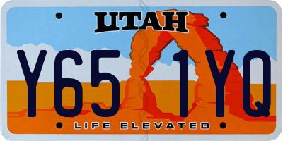 UT license plate Y651YQ