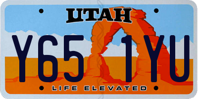 UT license plate Y651YU