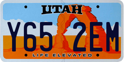 UT license plate Y652EM