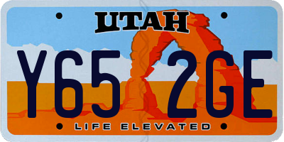 UT license plate Y652GE