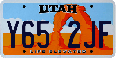 UT license plate Y652JF