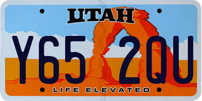 UT license plate Y652QU