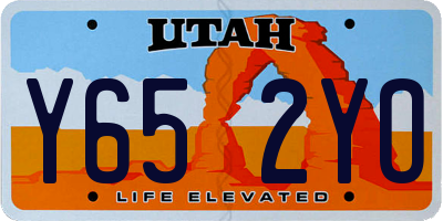 UT license plate Y652YO