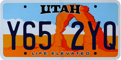 UT license plate Y652YQ