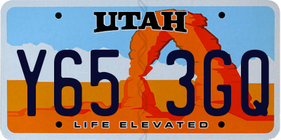 UT license plate Y653GQ