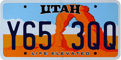UT license plate Y653QQ
