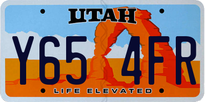 UT license plate Y654FR