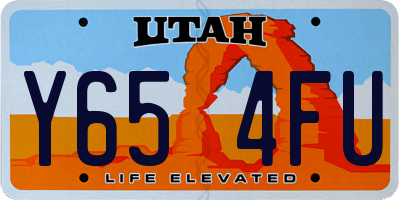 UT license plate Y654FU