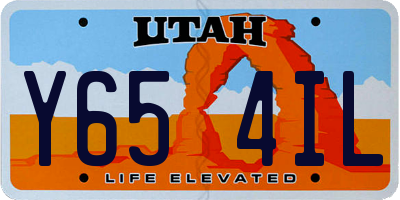 UT license plate Y654IL