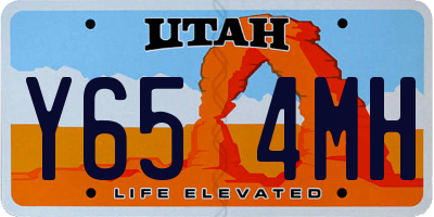 UT license plate Y654MH