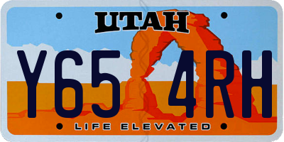 UT license plate Y654RH