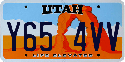 UT license plate Y654VV