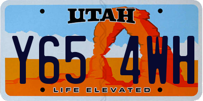 UT license plate Y654WH