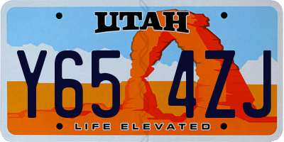 UT license plate Y654ZJ