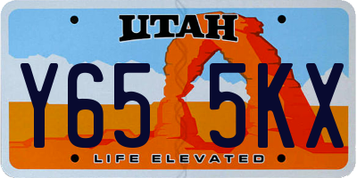 UT license plate Y655KX